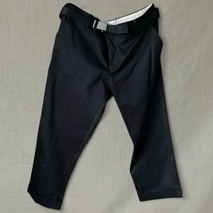 Chic Prada black dress cropped pants with belt